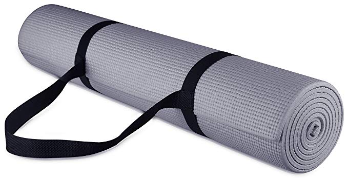 gray pvc yoga mat