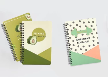 Caderno de capa dura com encadernação em espiral personalizado